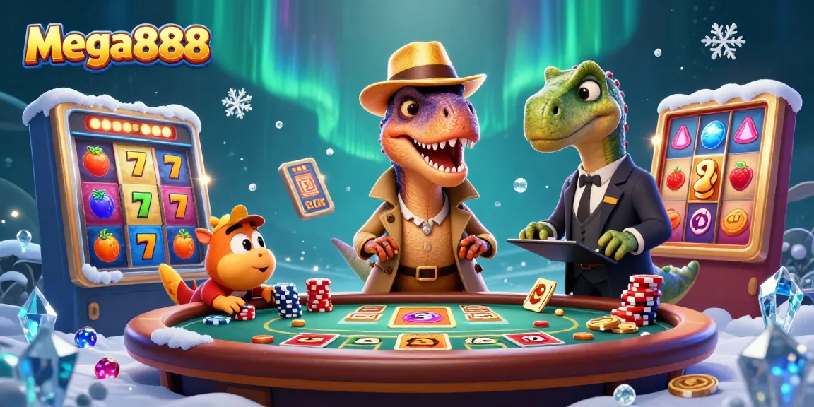 Experience thrilling gameplay with mega888 as the velociraptor secretly counts cards at a blackjack table.