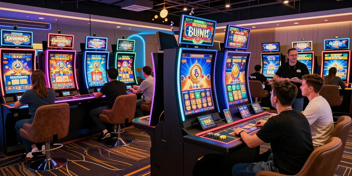 Exciting crypto casino scene with players engaging in digital games and vibrant graphics