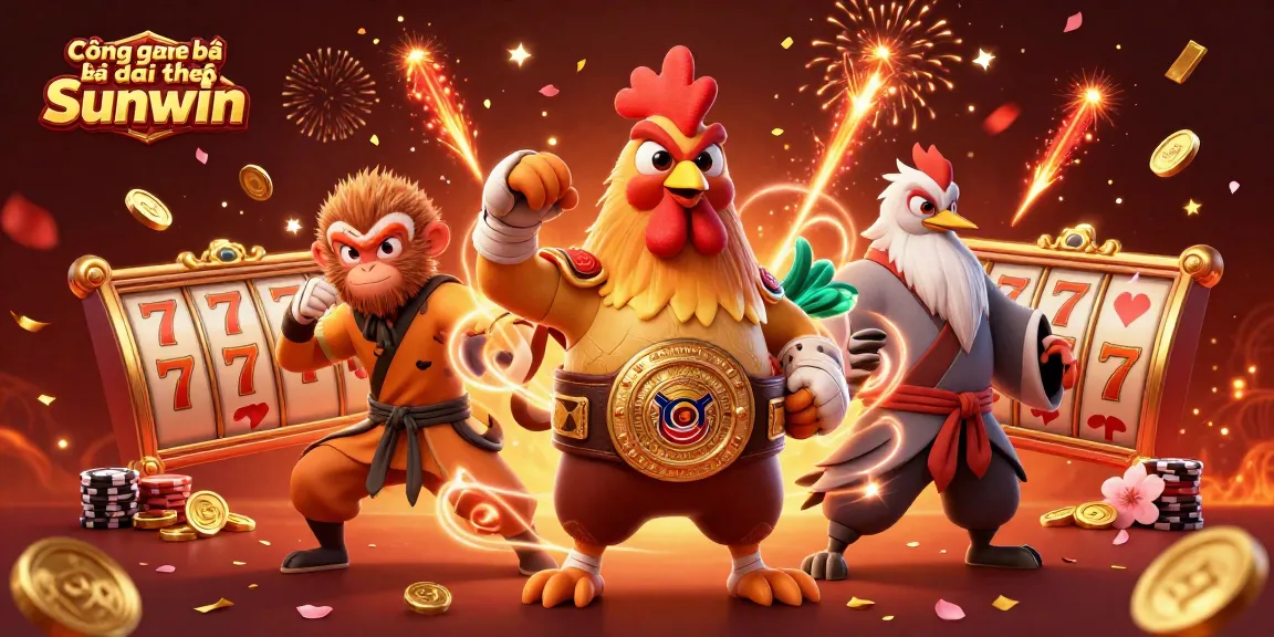 Experience the excitement of Cổng game bài đổi thưởng Sunwin with dynamic gaming elements and vibrant characters.