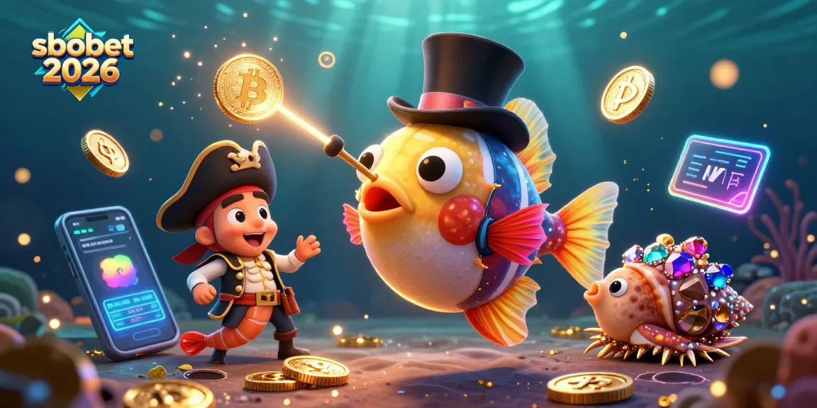 Engage with sbobet 2026 through an exciting underwater gambling scene featuring vibrant 3D characters.