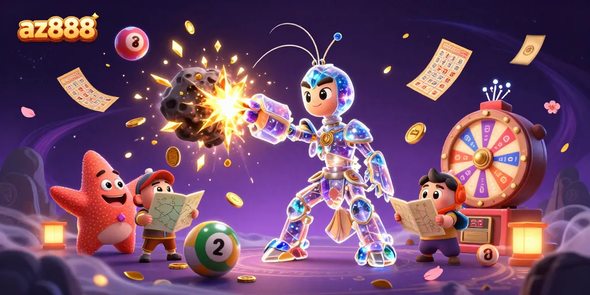 Experience big wins with az888 in this vibrant 3D casino scene filled with excitement.