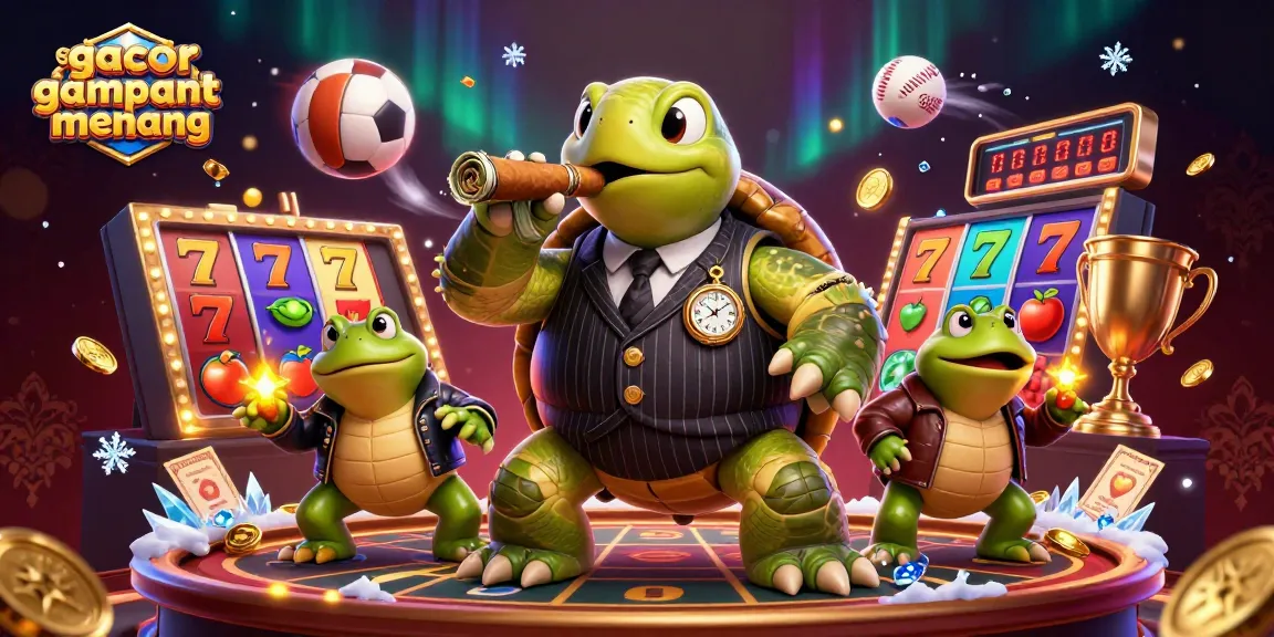 Experience the thrill of slot gacor gampang menang with animated characters in a vibrant casino atmosphere.
