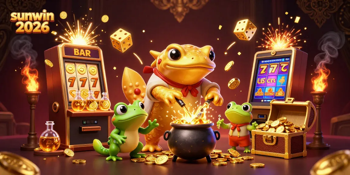 Engage in thrilling gameplay at sunwin 2026 with a magical alchemist transmuting coins and gold.